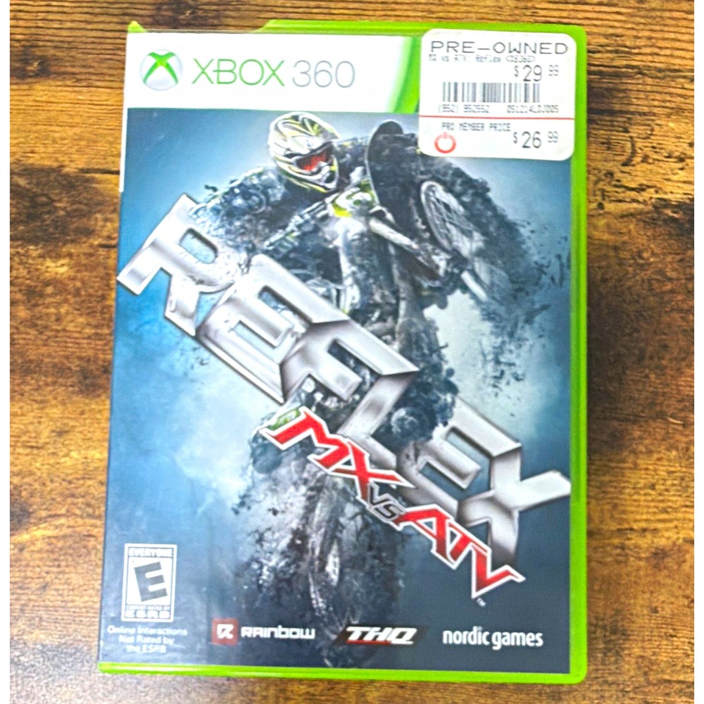 THQ MX vs ATV Reflex Xbox 360 Game with Manual 2009 NTSC Racing Motocross